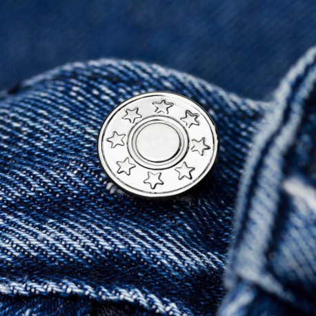 Guziki nierdzewne do spodni dżinsowych 17 mm Gwiazda